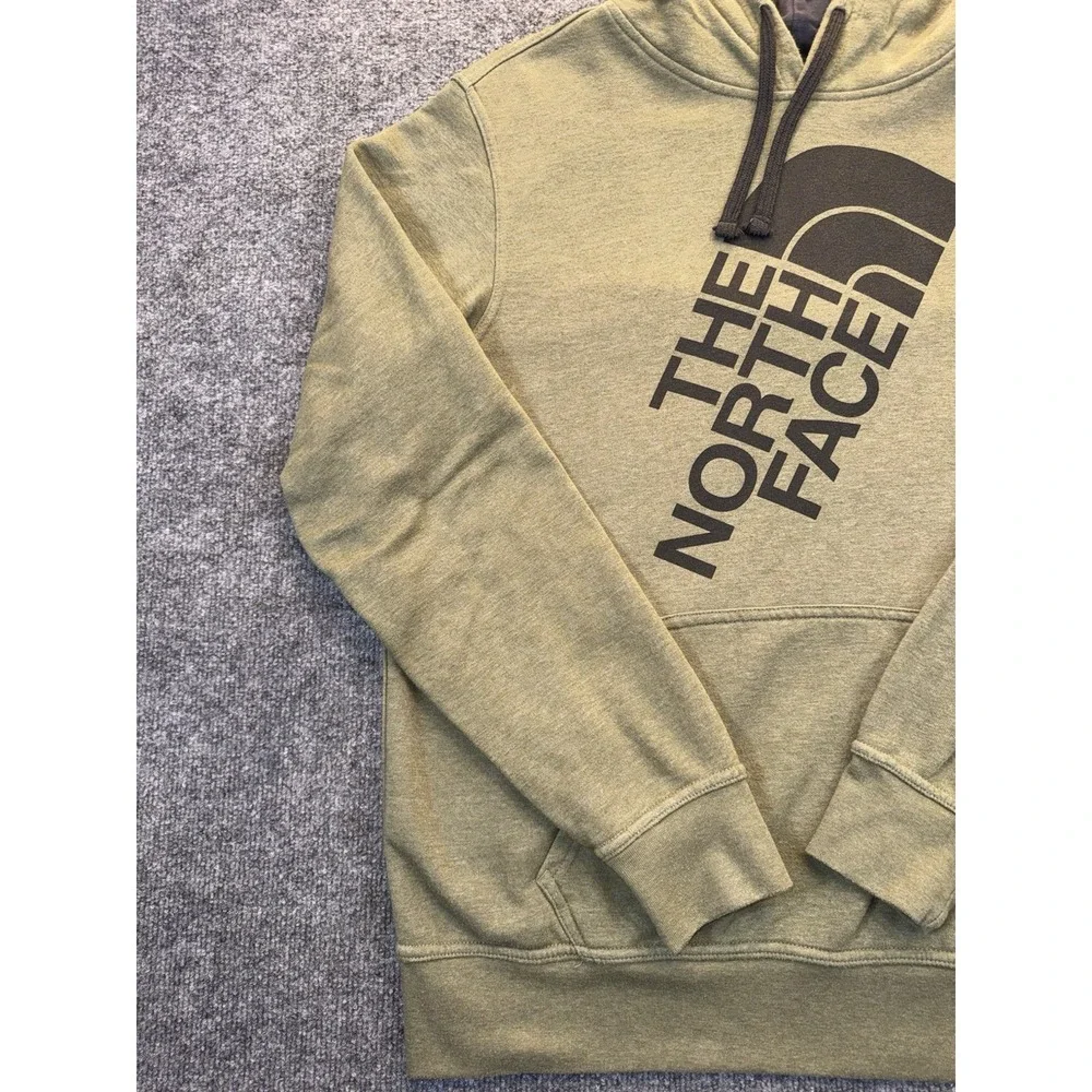 The North Face Hoodie Olive Green Logo Pullover Sweatshirt Men's Large